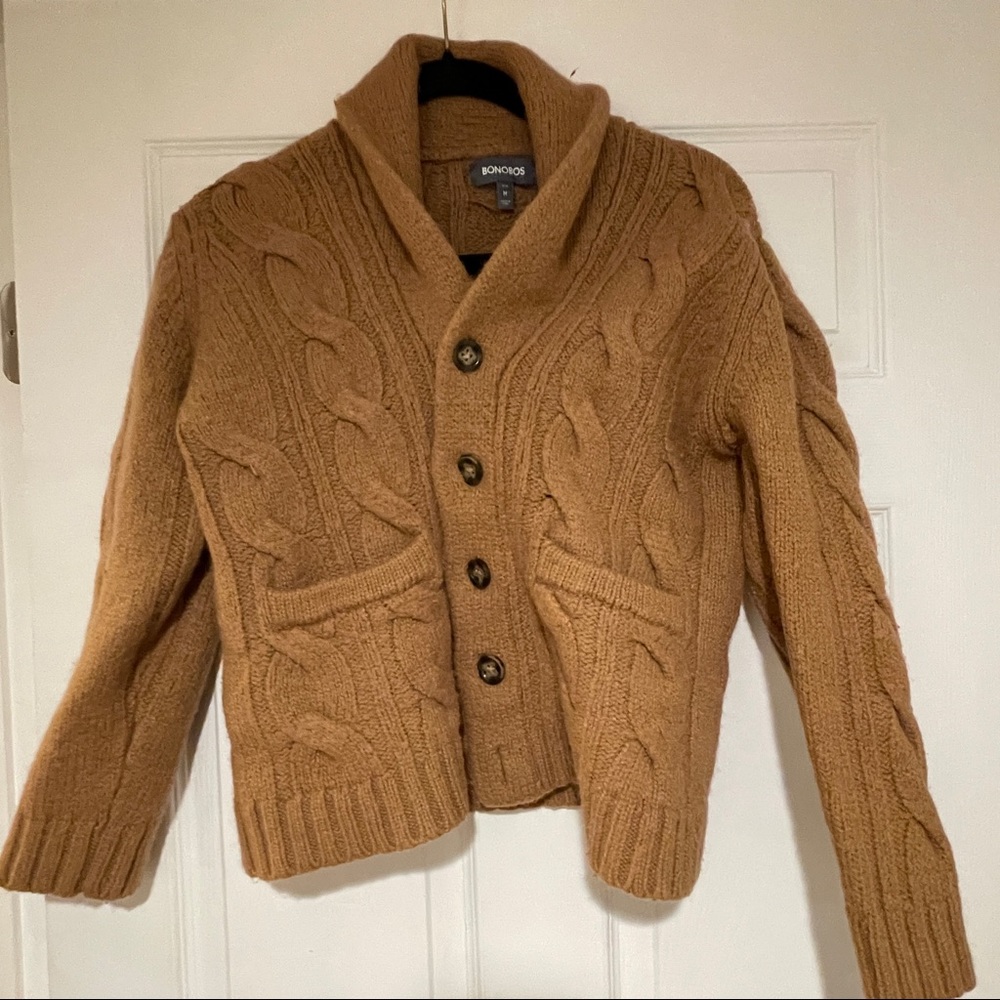 Wool/Alpaca Brown Cardigan